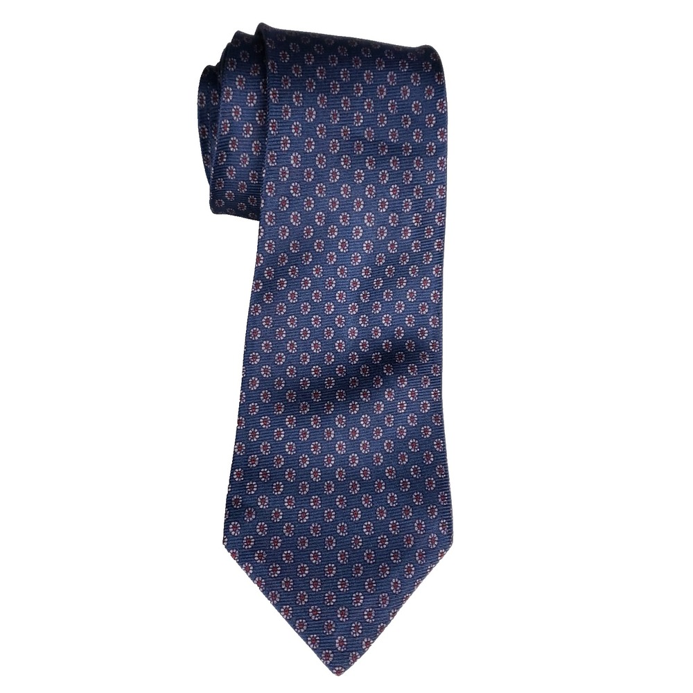 Vintage Briar Necktie Classic Width Blue Pattern Ivy League‎ Quiet Luxury